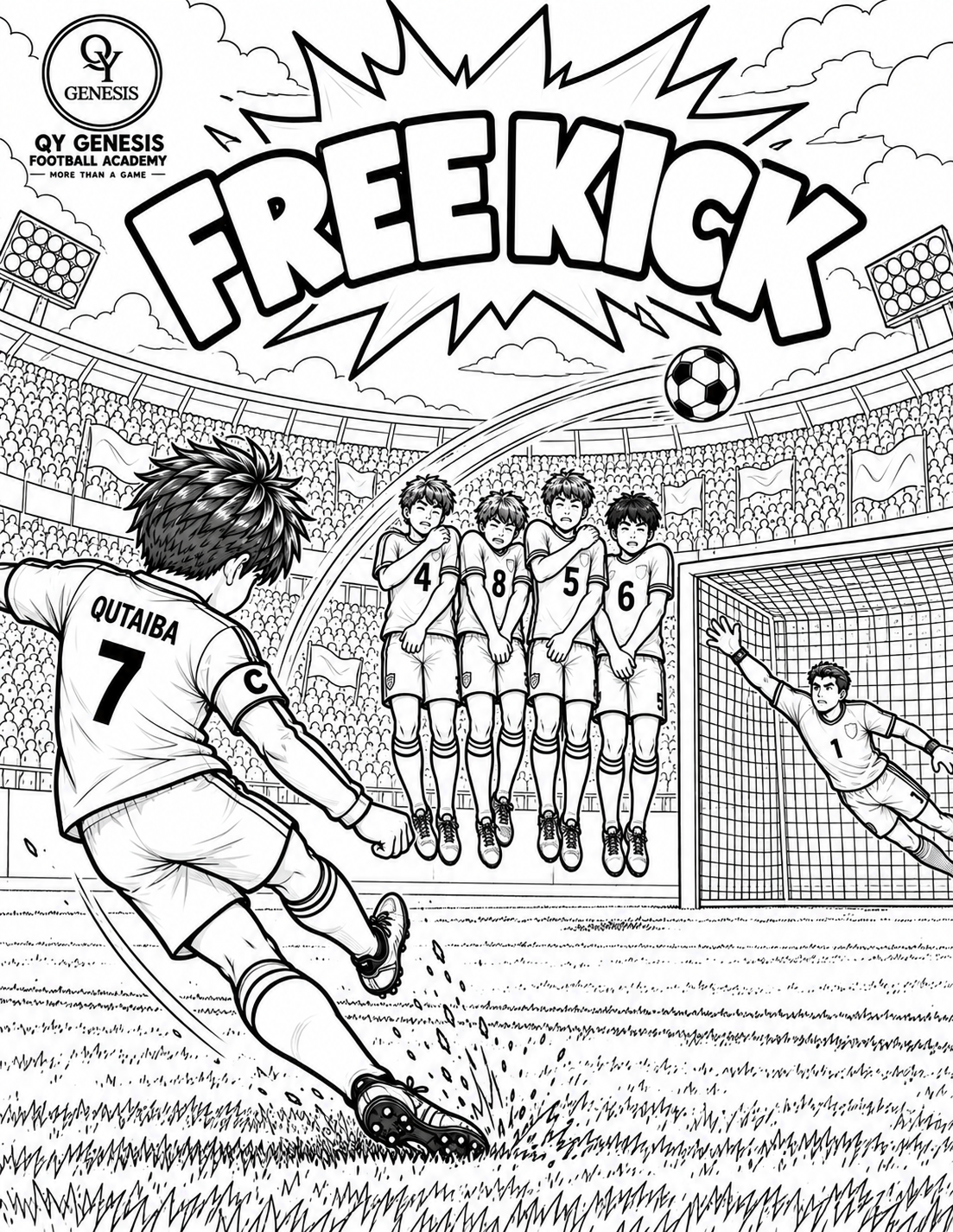 Learn Football/Soccer Rules with Captain Qutaiba | 2-in-1 Printable Learning & Coloring E-Book for Kids