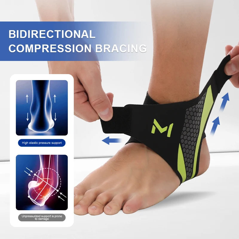 Professional Football Ankle Brace (1 Pair) | Adjustable Compression & Ankle Support | Tested by QY Genesis