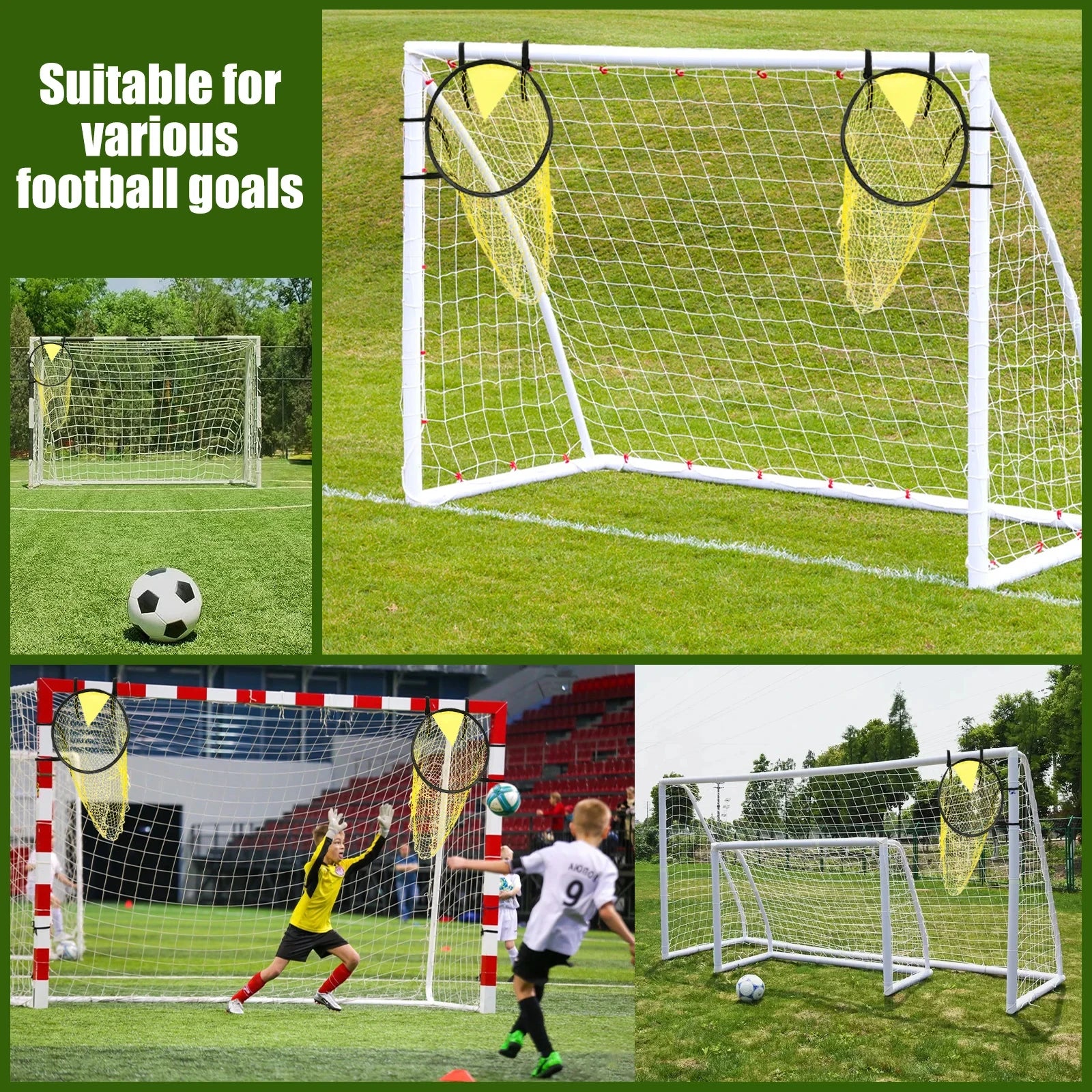 Football/Soccer Training Shooting Target Net — Improve Shooting Accuracy