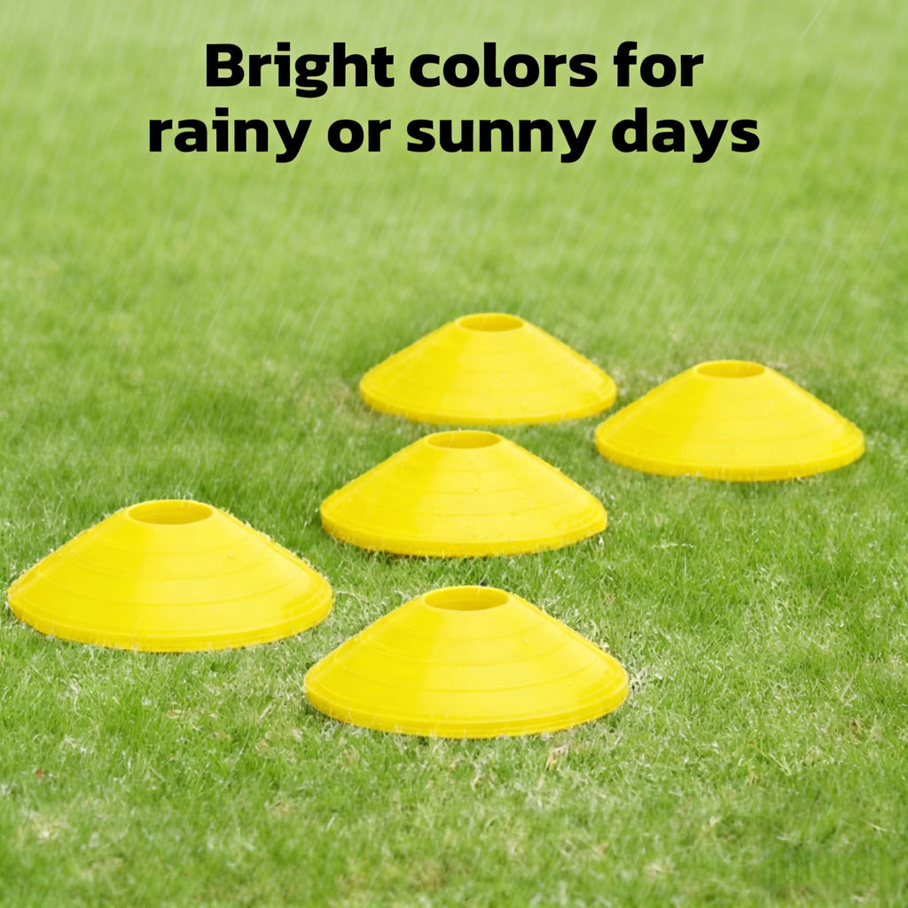 50-Pack Pro Football Agility Disc Cones – Soccer Training Markers