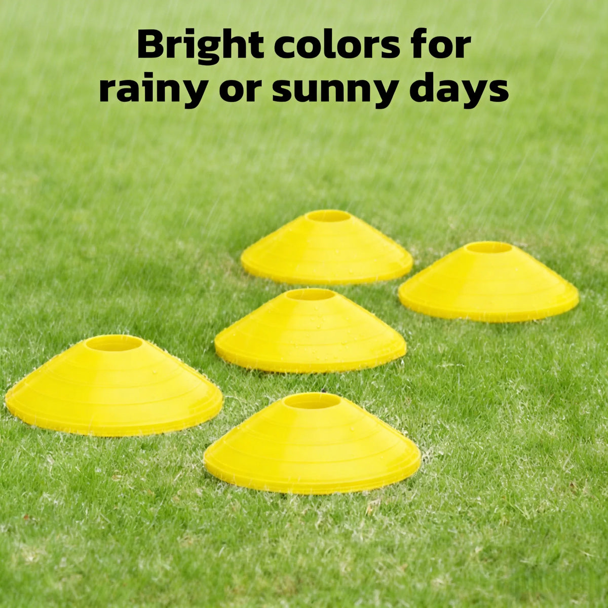 50-Pack Pro Football Agility Disc Cones – Soccer Training Markers