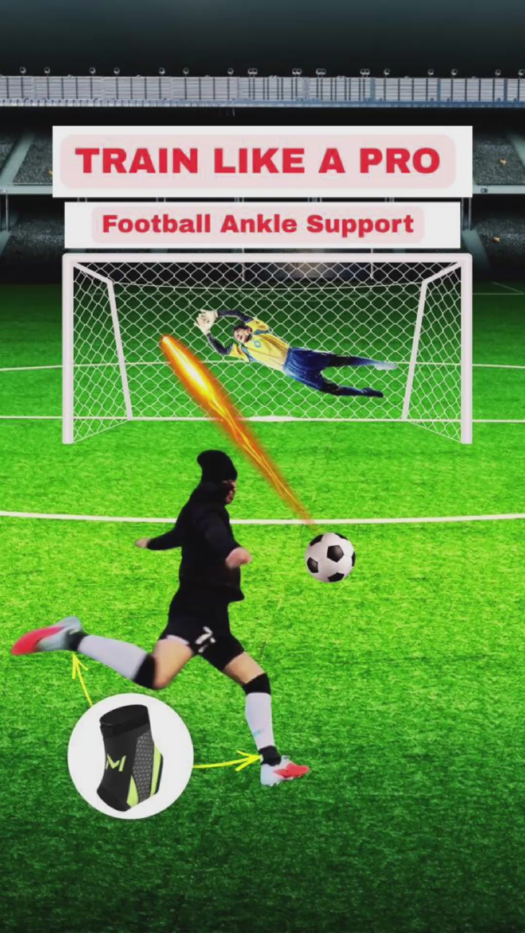 Professional Football Ankle Brace (1 Pair) | Adjustable Compression & Ankle Support | Tested by QY Genesis